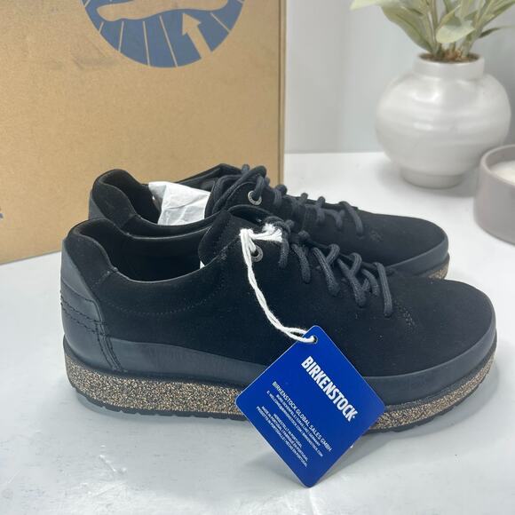 Birkenstock Honnef Low Suede Leather Sneaker Black 1019328 Women 8/Men 6 - Picture 4 of 10